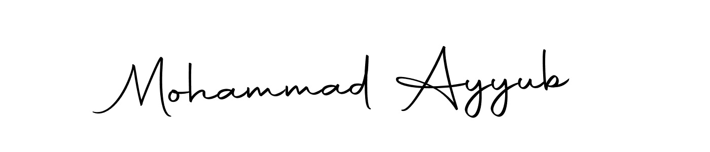 Design your own signature with our free online signature maker. With this signature software, you can create a handwritten (Autography-DOLnW) signature for name Mohammad Ayyub. Mohammad Ayyub signature style 10 images and pictures png