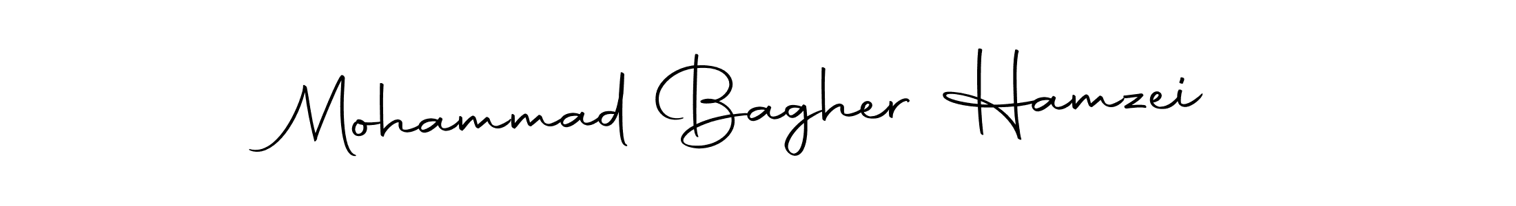 Create a beautiful signature design for name Mohammad Bagher Hamzei. With this signature (Autography-DOLnW) fonts, you can make a handwritten signature for free. Mohammad Bagher Hamzei signature style 10 images and pictures png