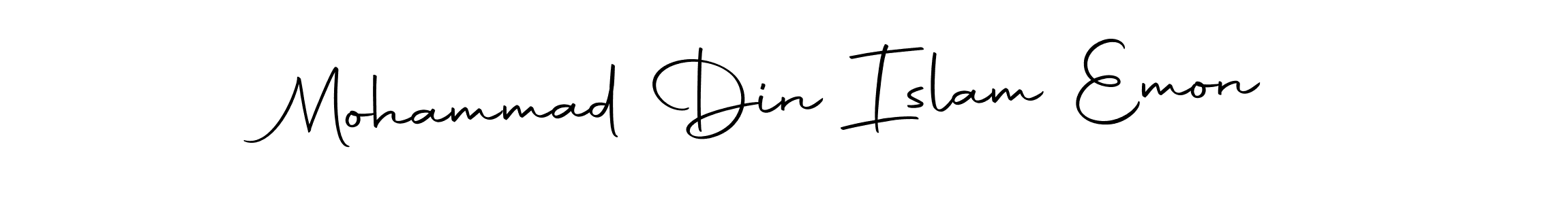 How to make Mohammad Din Islam Emon name signature. Use Autography-DOLnW style for creating short signs online. This is the latest handwritten sign. Mohammad Din Islam Emon signature style 10 images and pictures png