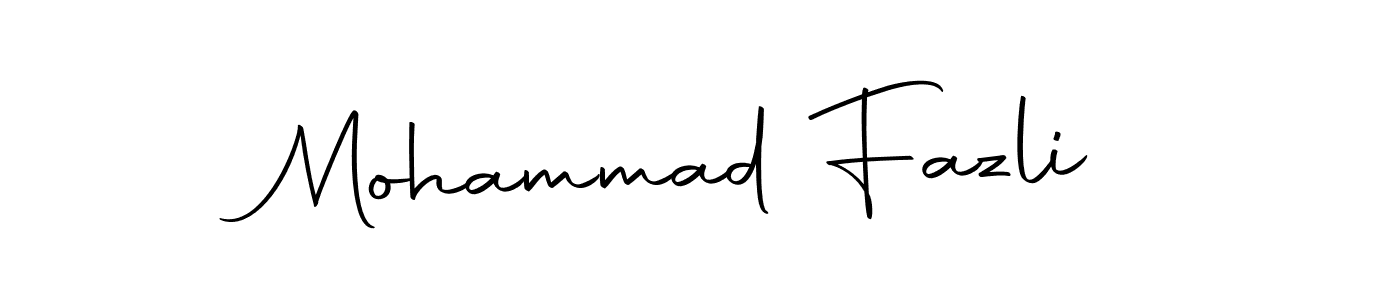 Also we have Mohammad Fazli name is the best signature style. Create professional handwritten signature collection using Autography-DOLnW autograph style. Mohammad Fazli signature style 10 images and pictures png