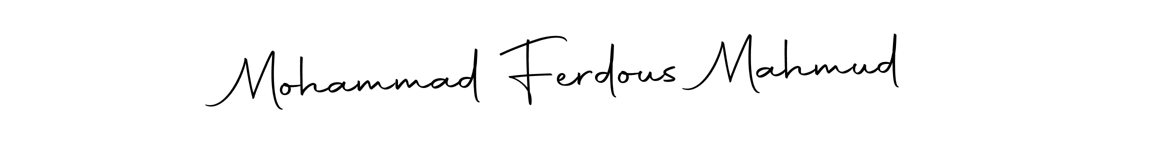 How to make Mohammad Ferdous Mahmud name signature. Use Autography-DOLnW style for creating short signs online. This is the latest handwritten sign. Mohammad Ferdous Mahmud signature style 10 images and pictures png