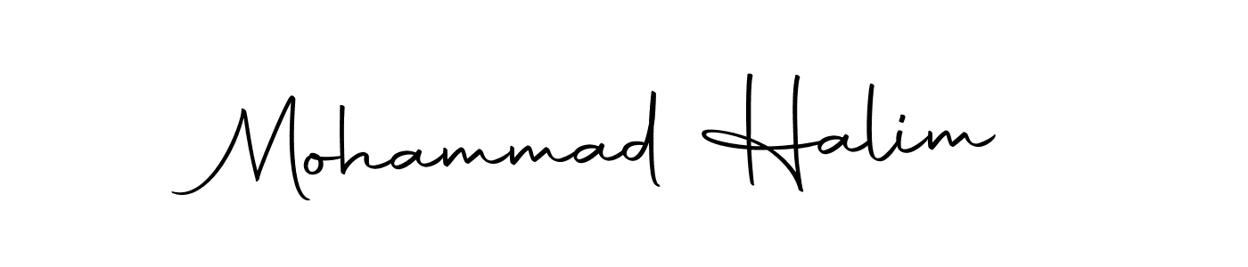 Create a beautiful signature design for name Mohammad Halim. With this signature (Autography-DOLnW) fonts, you can make a handwritten signature for free. Mohammad Halim signature style 10 images and pictures png