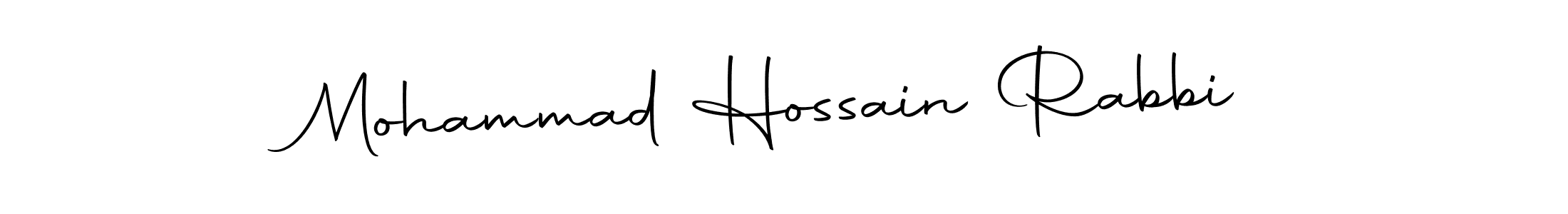 Use a signature maker to create a handwritten signature online. With this signature software, you can design (Autography-DOLnW) your own signature for name Mohammad Hossain Rabbi. Mohammad Hossain Rabbi signature style 10 images and pictures png