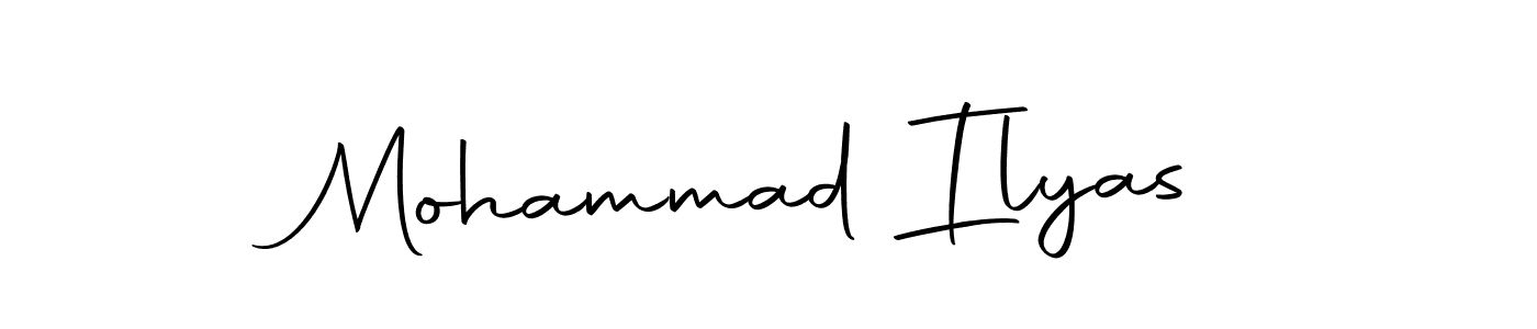 How to make Mohammad Ilyas name signature. Use Autography-DOLnW style for creating short signs online. This is the latest handwritten sign. Mohammad Ilyas signature style 10 images and pictures png