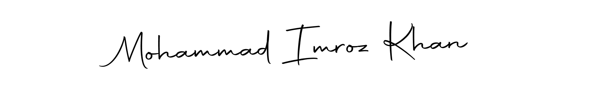 Mohammad Imroz Khan stylish signature style. Best Handwritten Sign (Autography-DOLnW) for my name. Handwritten Signature Collection Ideas for my name Mohammad Imroz Khan. Mohammad Imroz Khan signature style 10 images and pictures png