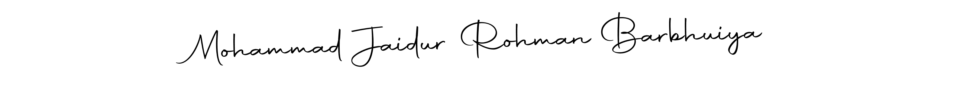 You should practise on your own different ways (Autography-DOLnW) to write your name (Mohammad Jaidur Rohman Barbhuiya) in signature. don't let someone else do it for you. Mohammad Jaidur Rohman Barbhuiya signature style 10 images and pictures png