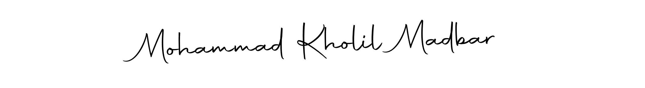 Also we have Mohammad Kholil Madbar name is the best signature style. Create professional handwritten signature collection using Autography-DOLnW autograph style. Mohammad Kholil Madbar signature style 10 images and pictures png