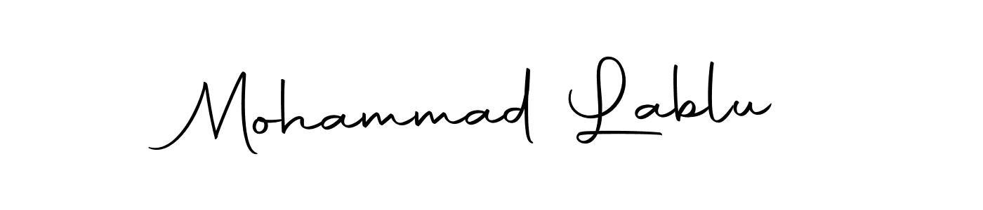 How to make Mohammad Lablu name signature. Use Autography-DOLnW style for creating short signs online. This is the latest handwritten sign. Mohammad Lablu signature style 10 images and pictures png