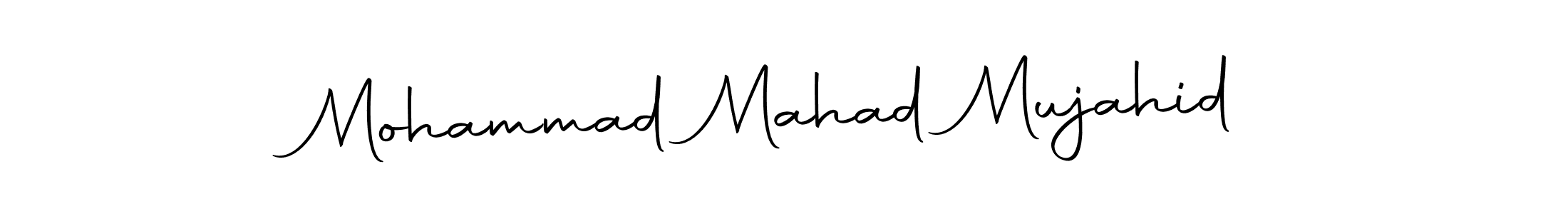 This is the best signature style for the Mohammad Mahad Mujahid name. Also you like these signature font (Autography-DOLnW). Mix name signature. Mohammad Mahad Mujahid signature style 10 images and pictures png