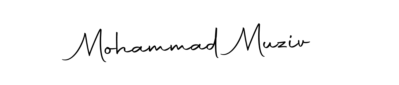 Create a beautiful signature design for name Mohammad Muziv. With this signature (Autography-DOLnW) fonts, you can make a handwritten signature for free. Mohammad Muziv signature style 10 images and pictures png