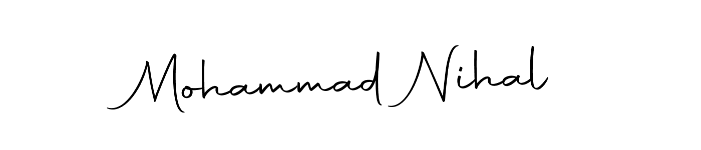 You should practise on your own different ways (Autography-DOLnW) to write your name (Mohammad Nihal) in signature. don't let someone else do it for you. Mohammad Nihal signature style 10 images and pictures png