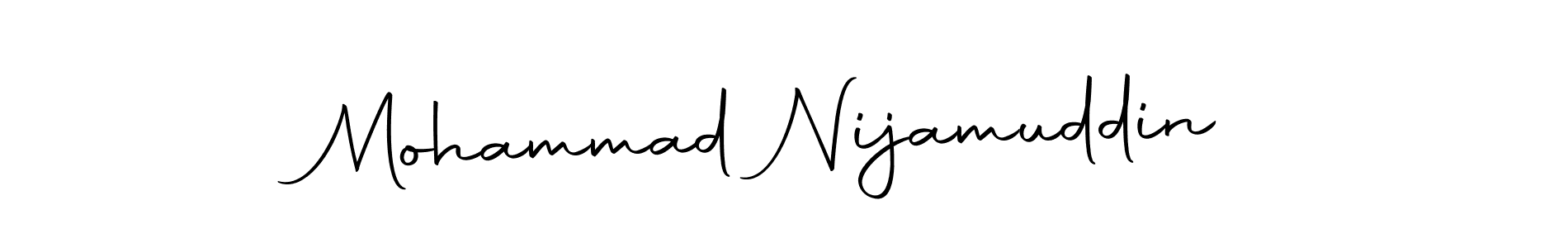 Make a short Mohammad Nijamuddin signature style. Manage your documents anywhere anytime using Autography-DOLnW. Create and add eSignatures, submit forms, share and send files easily. Mohammad Nijamuddin signature style 10 images and pictures png