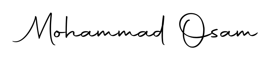 The Autography-DOLnW font gives name Mohammad Osam a signature that looks effortless yet distinguished. Download high-res PNG instantly. Mohammad Osam signature style 10 images and pictures png
