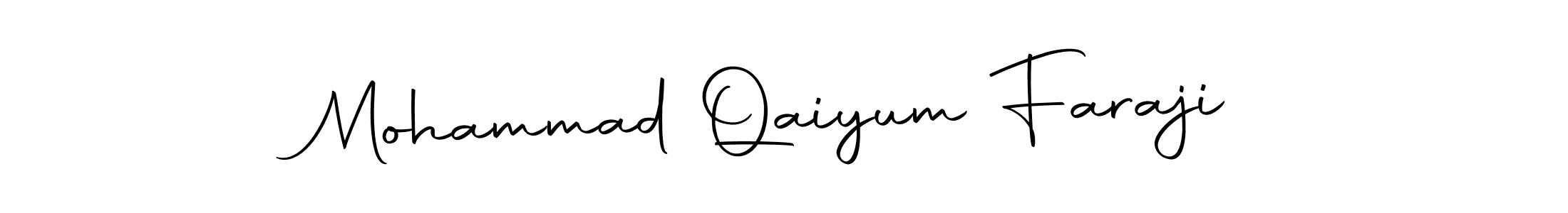 Make a beautiful signature design for name Mohammad Qaiyum Faraji. With this signature (Autography-DOLnW) style, you can create a handwritten signature for free. Mohammad Qaiyum Faraji signature style 10 images and pictures png