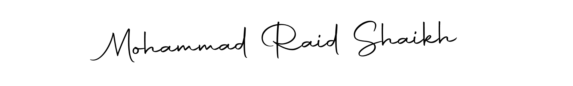 How to make Mohammad Raid Shaikh name signature. Use Autography-DOLnW style for creating short signs online. This is the latest handwritten sign. Mohammad Raid Shaikh signature style 10 images and pictures png
