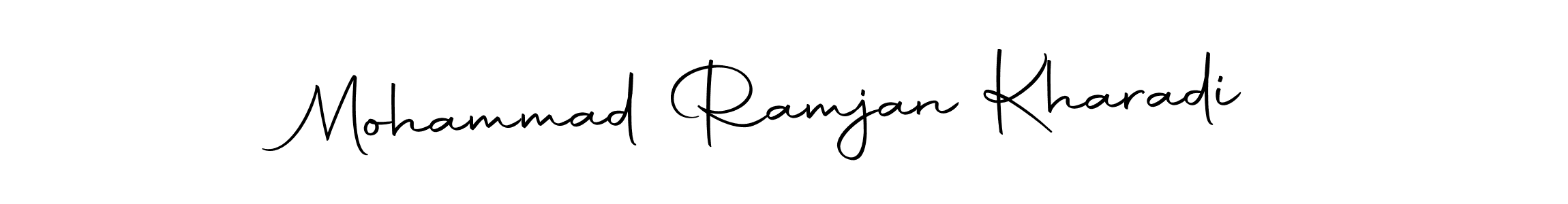 Create a beautiful signature design for name Mohammad Ramjan Kharadi. With this signature (Autography-DOLnW) fonts, you can make a handwritten signature for free. Mohammad Ramjan Kharadi signature style 10 images and pictures png