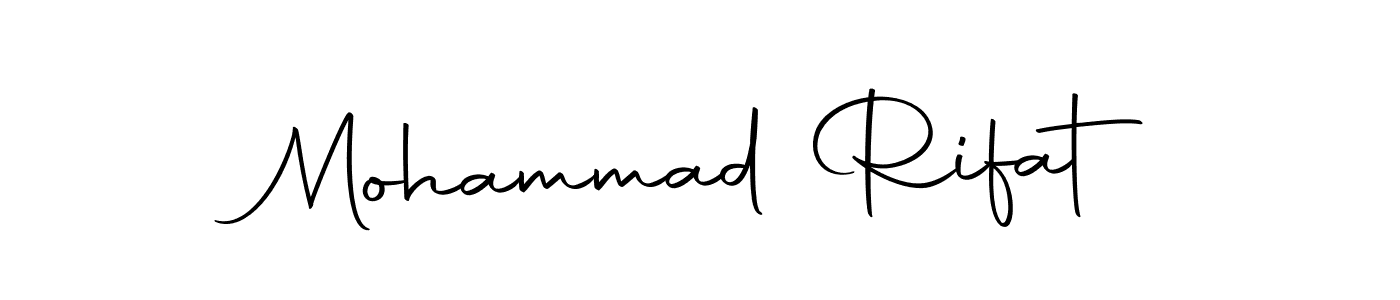 Create a beautiful signature design for name Mohammad Rifat. With this signature (Autography-DOLnW) fonts, you can make a handwritten signature for free. Mohammad Rifat signature style 10 images and pictures png