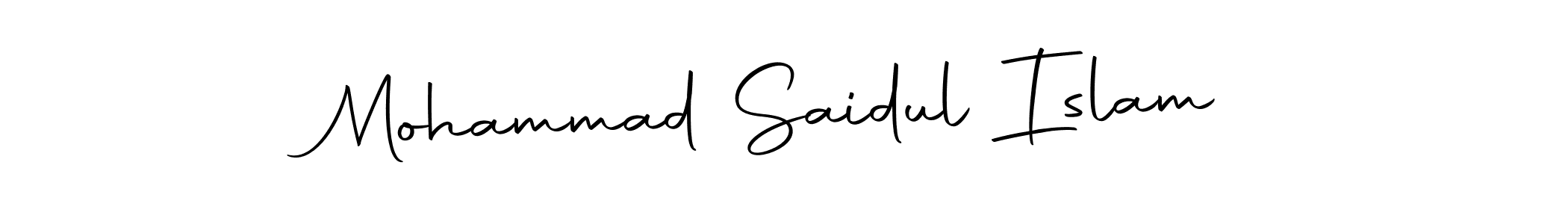 How to make Mohammad Saidul Islam name signature. Use Autography-DOLnW style for creating short signs online. This is the latest handwritten sign. Mohammad Saidul Islam signature style 10 images and pictures png