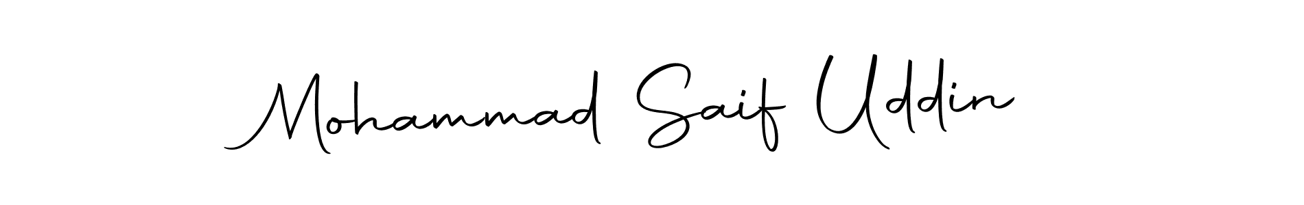 How to make Mohammad Saif Uddin name signature. Use Autography-DOLnW style for creating short signs online. This is the latest handwritten sign. Mohammad Saif Uddin signature style 10 images and pictures png