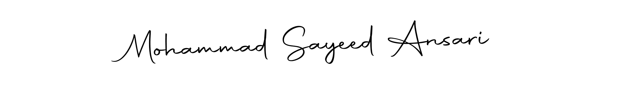 Use a signature maker to create a handwritten signature online. With this signature software, you can design (Autography-DOLnW) your own signature for name Mohammad Sayeed Ansari. Mohammad Sayeed Ansari signature style 10 images and pictures png