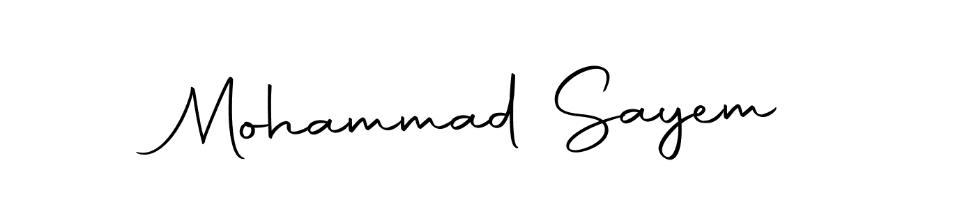 Create a beautiful signature design for name Mohammad Sayem. With this signature (Autography-DOLnW) fonts, you can make a handwritten signature for free. Mohammad Sayem signature style 10 images and pictures png