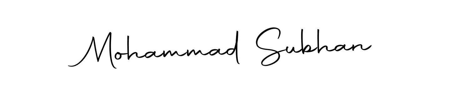 Use a signature maker to create a handwritten signature online. With this signature software, you can design (Autography-DOLnW) your own signature for name Mohammad Subhan. Mohammad Subhan signature style 10 images and pictures png