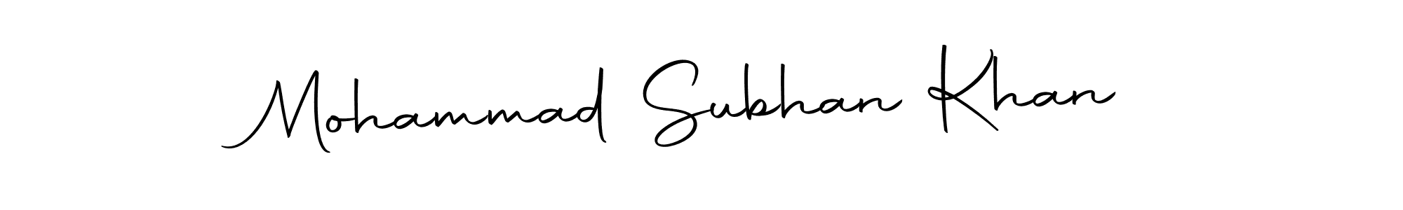 Use a signature maker to create a handwritten signature online. With this signature software, you can design (Autography-DOLnW) your own signature for name Mohammad Subhan Khan. Mohammad Subhan Khan signature style 10 images and pictures png