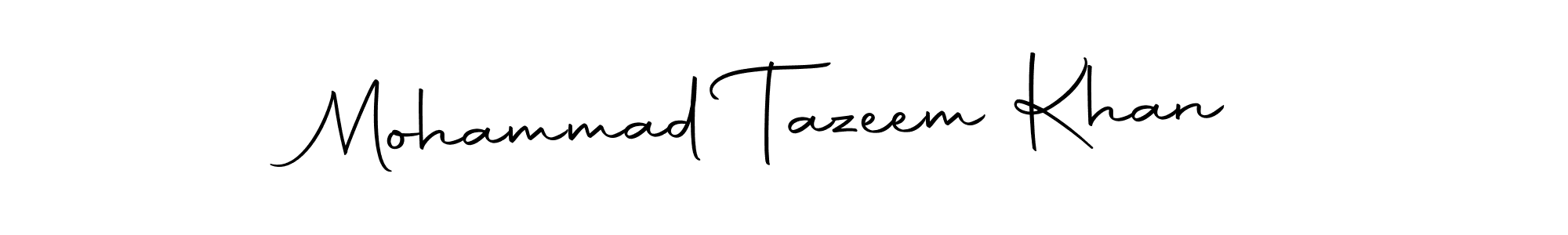 Also we have Mohammad Tazeem Khan name is the best signature style. Create professional handwritten signature collection using Autography-DOLnW autograph style. Mohammad Tazeem Khan signature style 10 images and pictures png