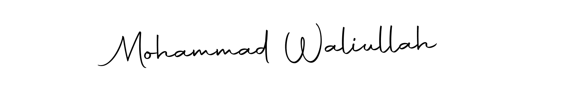 Make a short Mohammad Waliullah signature style. Manage your documents anywhere anytime using Autography-DOLnW. Create and add eSignatures, submit forms, share and send files easily. Mohammad Waliullah signature style 10 images and pictures png
