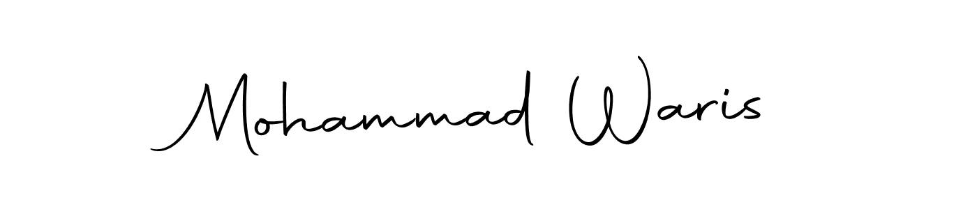 Create a beautiful signature design for name Mohammad Waris. With this signature (Autography-DOLnW) fonts, you can make a handwritten signature for free. Mohammad Waris signature style 10 images and pictures png