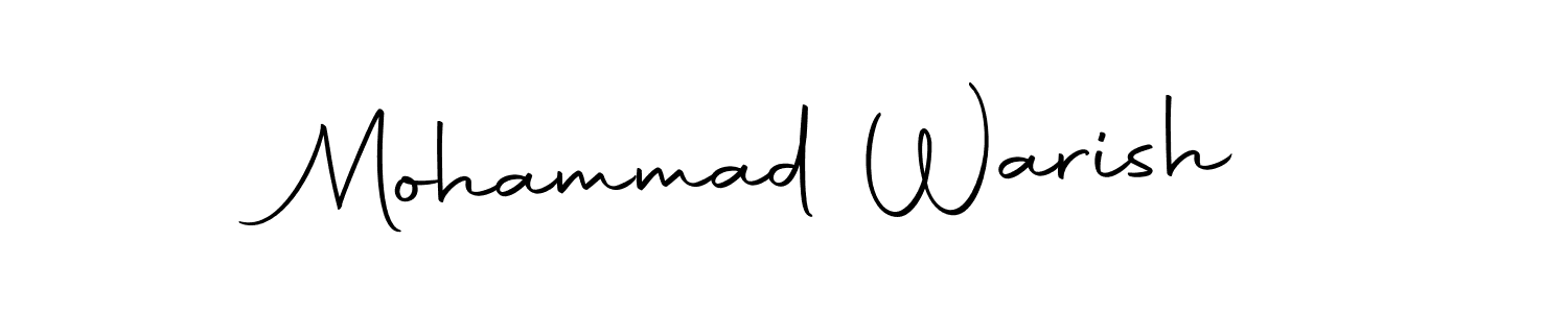 Design your own signature with our free online signature maker. With this signature software, you can create a handwritten (Autography-DOLnW) signature for name Mohammad Warish. Mohammad Warish signature style 10 images and pictures png