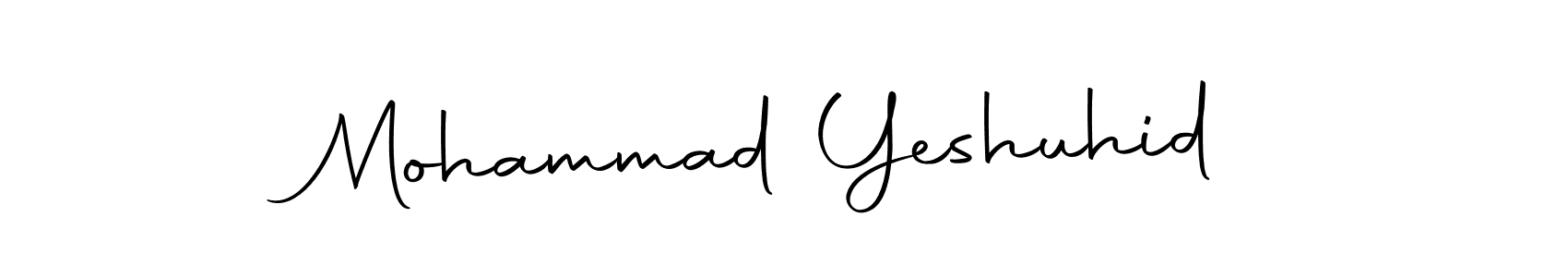 Use a signature maker to create a handwritten signature online. With this signature software, you can design (Autography-DOLnW) your own signature for name Mohammad Yeshuhid. Mohammad Yeshuhid signature style 10 images and pictures png
