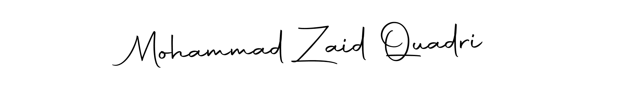 How to make Mohammad Zaid Quadri name signature. Use Autography-DOLnW style for creating short signs online. This is the latest handwritten sign. Mohammad Zaid Quadri signature style 10 images and pictures png