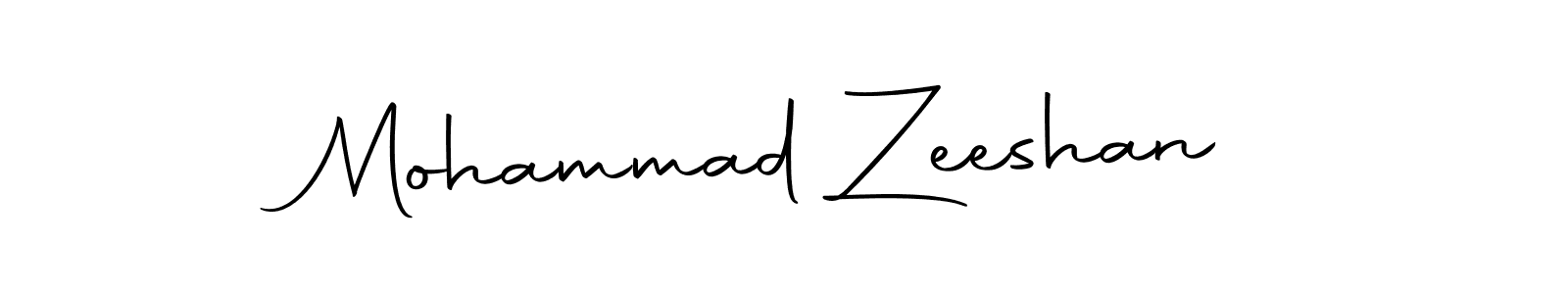How to make Mohammad Zeeshan name signature. Use Autography-DOLnW style for creating short signs online. This is the latest handwritten sign. Mohammad Zeeshan signature style 10 images and pictures png