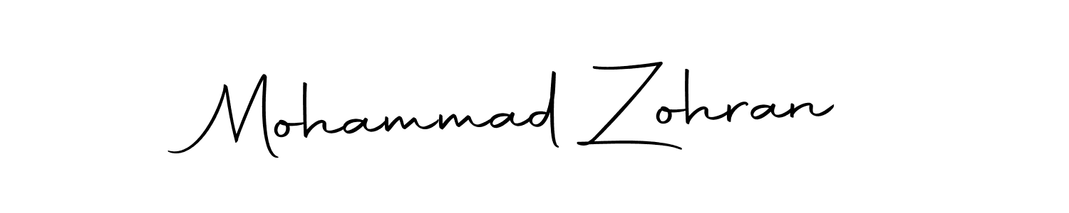 How to make Mohammad Zohran name signature. Use Autography-DOLnW style for creating short signs online. This is the latest handwritten sign. Mohammad Zohran signature style 10 images and pictures png