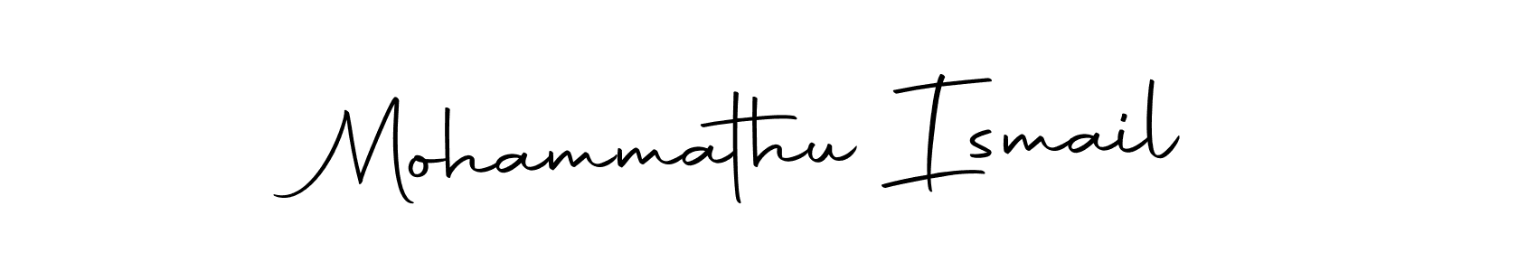 Make a beautiful signature design for name Mohammathu Ismail. With this signature (Autography-DOLnW) style, you can create a handwritten signature for free. Mohammathu Ismail signature style 10 images and pictures png