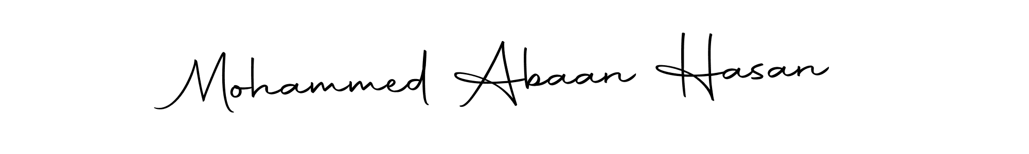 How to make Mohammed Abaan Hasan signature? Autography-DOLnW is a professional autograph style. Create handwritten signature for Mohammed Abaan Hasan name. Mohammed Abaan Hasan signature style 10 images and pictures png