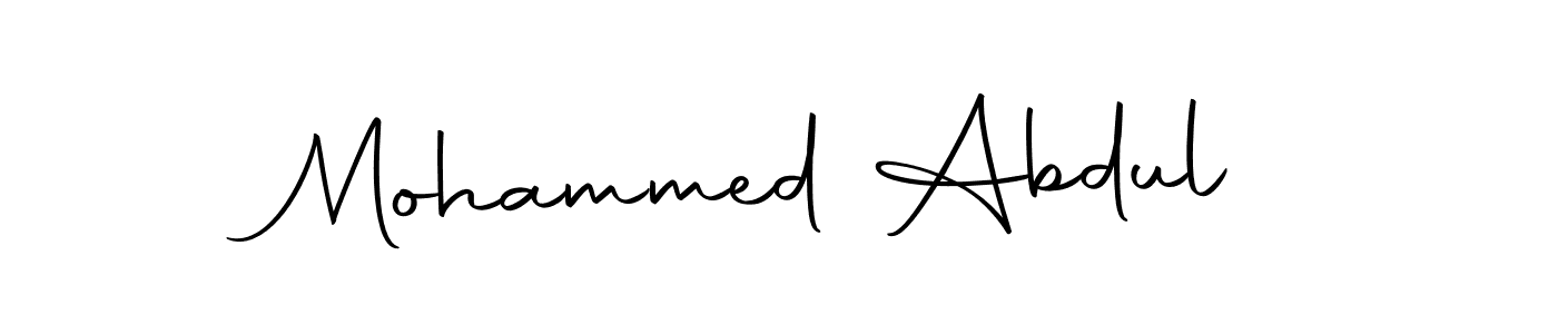 Create a beautiful signature design for name Mohammed Abdul. With this signature (Autography-DOLnW) fonts, you can make a handwritten signature for free. Mohammed Abdul signature style 10 images and pictures png