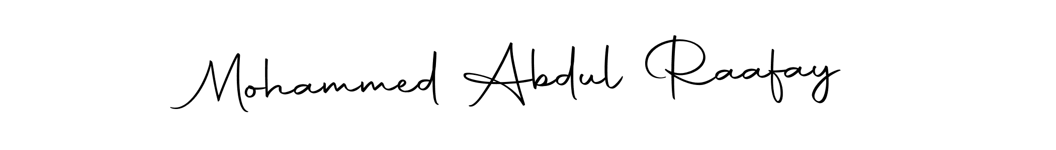 How to make Mohammed Abdul Raafay name signature. Use Autography-DOLnW style for creating short signs online. This is the latest handwritten sign. Mohammed Abdul Raafay signature style 10 images and pictures png