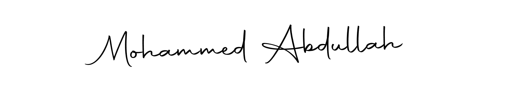 How to make Mohammed Abdullah name signature. Use Autography-DOLnW style for creating short signs online. This is the latest handwritten sign. Mohammed Abdullah signature style 10 images and pictures png