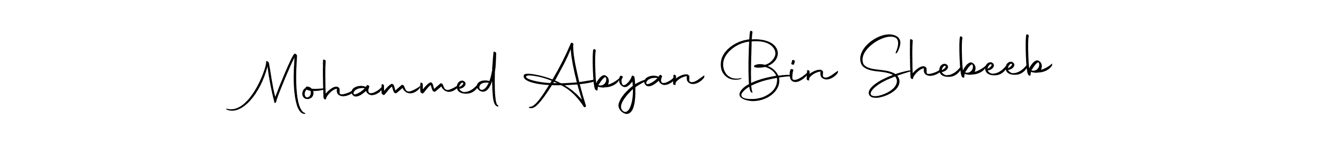 Also we have Mohammed Abyan Bin Shebeeb name is the best signature style. Create professional handwritten signature collection using Autography-DOLnW autograph style. Mohammed Abyan Bin Shebeeb signature style 10 images and pictures png