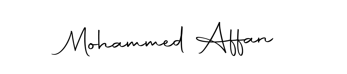 Use a signature maker to create a handwritten signature online. With this signature software, you can design (Autography-DOLnW) your own signature for name Mohammed Affan. Mohammed Affan signature style 10 images and pictures png