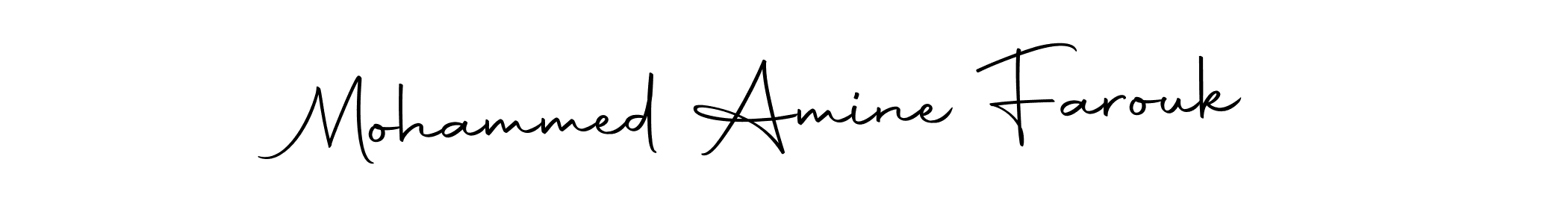 How to make Mohammed Amine Farouk signature? Autography-DOLnW is a professional autograph style. Create handwritten signature for Mohammed Amine Farouk name. Mohammed Amine Farouk signature style 10 images and pictures png