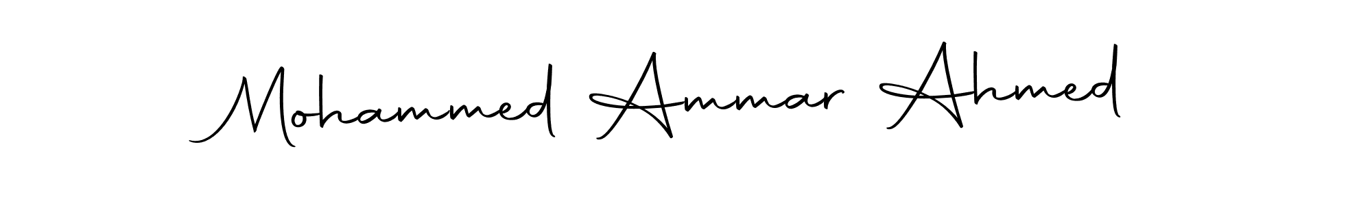 How to make Mohammed Ammar Ahmed signature? Autography-DOLnW is a professional autograph style. Create handwritten signature for Mohammed Ammar Ahmed name. Mohammed Ammar Ahmed signature style 10 images and pictures png