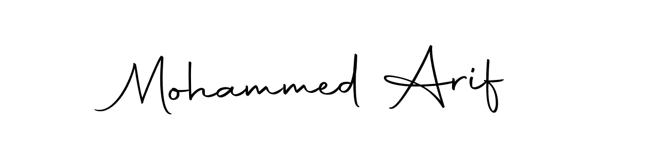 Use a signature maker to create a handwritten signature online. With this signature software, you can design (Autography-DOLnW) your own signature for name Mohammed Arif. Mohammed Arif signature style 10 images and pictures png