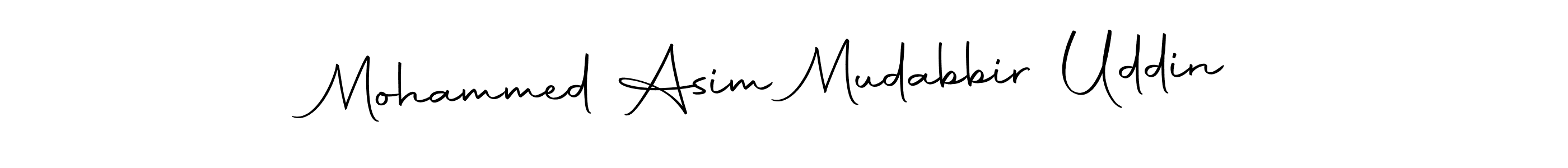 Make a beautiful signature design for name Mohammed Asim Mudabbir Uddin. With this signature (Autography-DOLnW) style, you can create a handwritten signature for free. Mohammed Asim Mudabbir Uddin signature style 10 images and pictures png