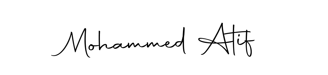 Design your own signature with our free online signature maker. With this signature software, you can create a handwritten (Autography-DOLnW) signature for name Mohammed Atif. Mohammed Atif signature style 10 images and pictures png