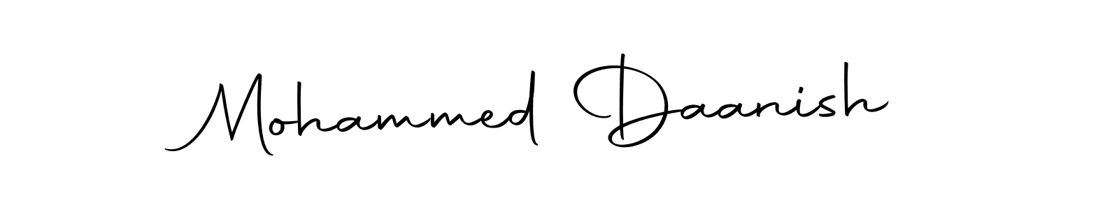 How to make Mohammed Daanish name signature. Use Autography-DOLnW style for creating short signs online. This is the latest handwritten sign. Mohammed Daanish signature style 10 images and pictures png