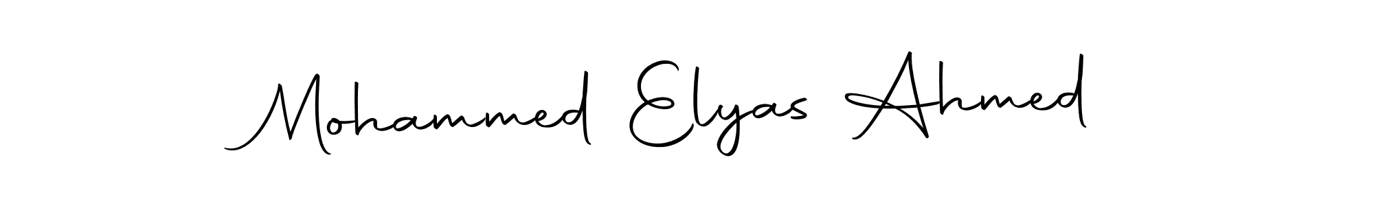 Create a beautiful signature design for name Mohammed Elyas Ahmed. With this signature (Autography-DOLnW) fonts, you can make a handwritten signature for free. Mohammed Elyas Ahmed signature style 10 images and pictures png