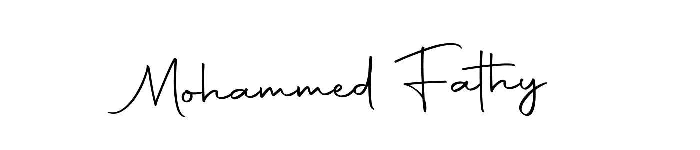 How to make Mohammed Fathy name signature. Use Autography-DOLnW style for creating short signs online. This is the latest handwritten sign. Mohammed Fathy signature style 10 images and pictures png